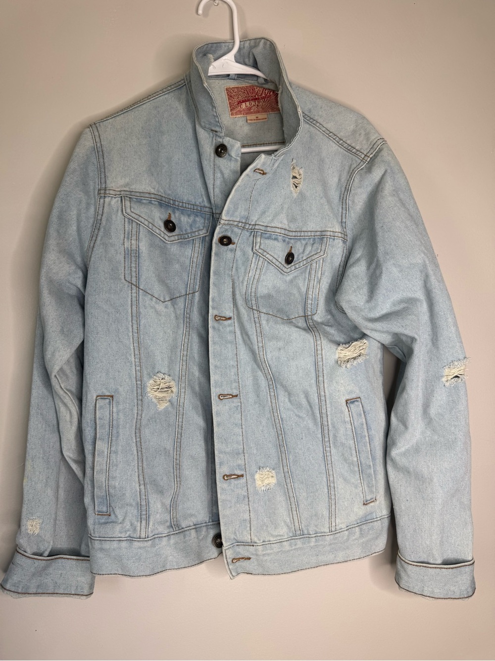 Brooklyn Cloth Light Blue Distressed Denim Jacket